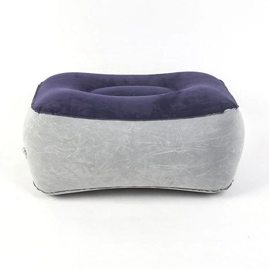 Repose-Pieds Gonflable Portable Ajustable – Coussin Pieds Confort pour Voyage, Maison et Bureau