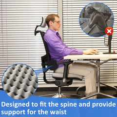 Coussin Lombaire Ergonomique pour Chaise de Bureau et Voiture