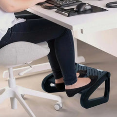 Repose-Pieds Bureau Ergonomique avec Rouleaux de Massage – Support Pieds Réglable 6 Hauteurs