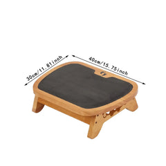 Repose-Pieds Bureau en Bois Réglable en Hauteur – Support Ergonomique Antidérapant Sous Bureau
