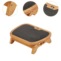 Repose-Pieds Bureau en Bois Réglable en Hauteur – Support Ergonomique Antidérapant Sous Bureau