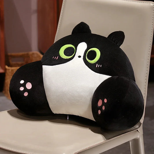 Coussin Lombaire Décoratif en Forme de Chat pour Chaise et Canapé – Coussin de Soutien du Dos Confortable