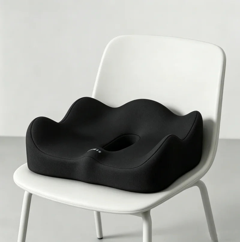 Coussin Lombaire Ergonomique avec Coussin d’Assise en Mousse à Mémoire de Forme pour Chaise de Bureau – Soutien du Dos et Réduction de la Pression Coccyx