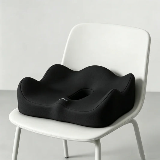Coussin Lombaire Ergonomique avec Coussin d’Assise en Mousse à Mémoire de Forme pour Chaise de Bureau – Soutien du Dos et Réduction de la Pression Coccyx